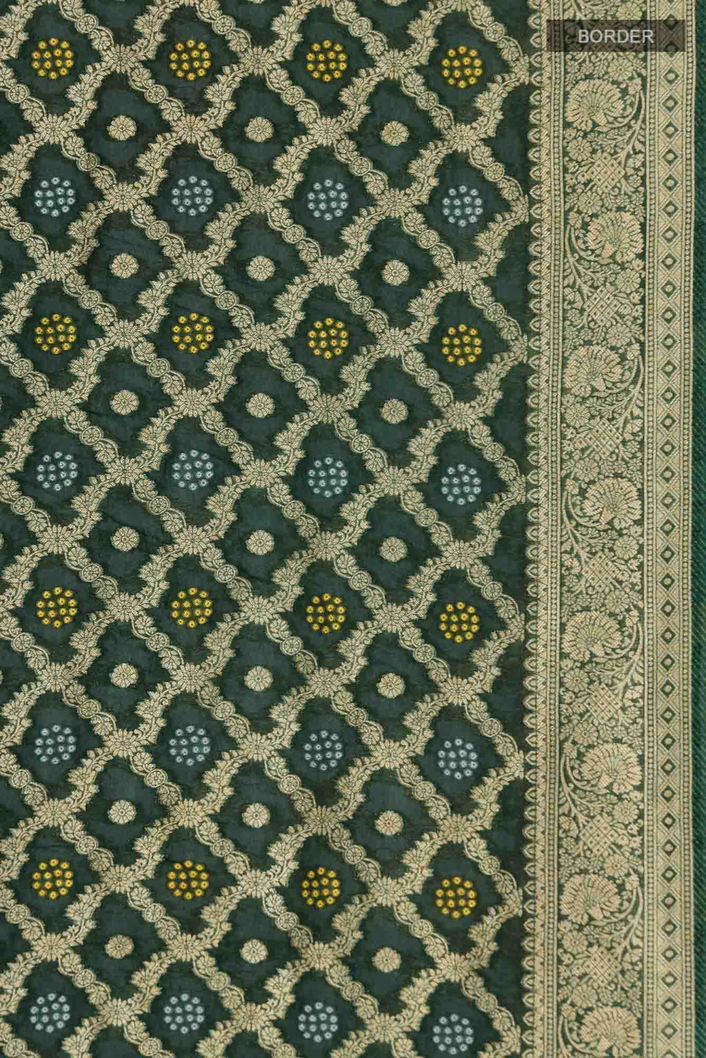 Green Blended Banarasi Georgette Saree