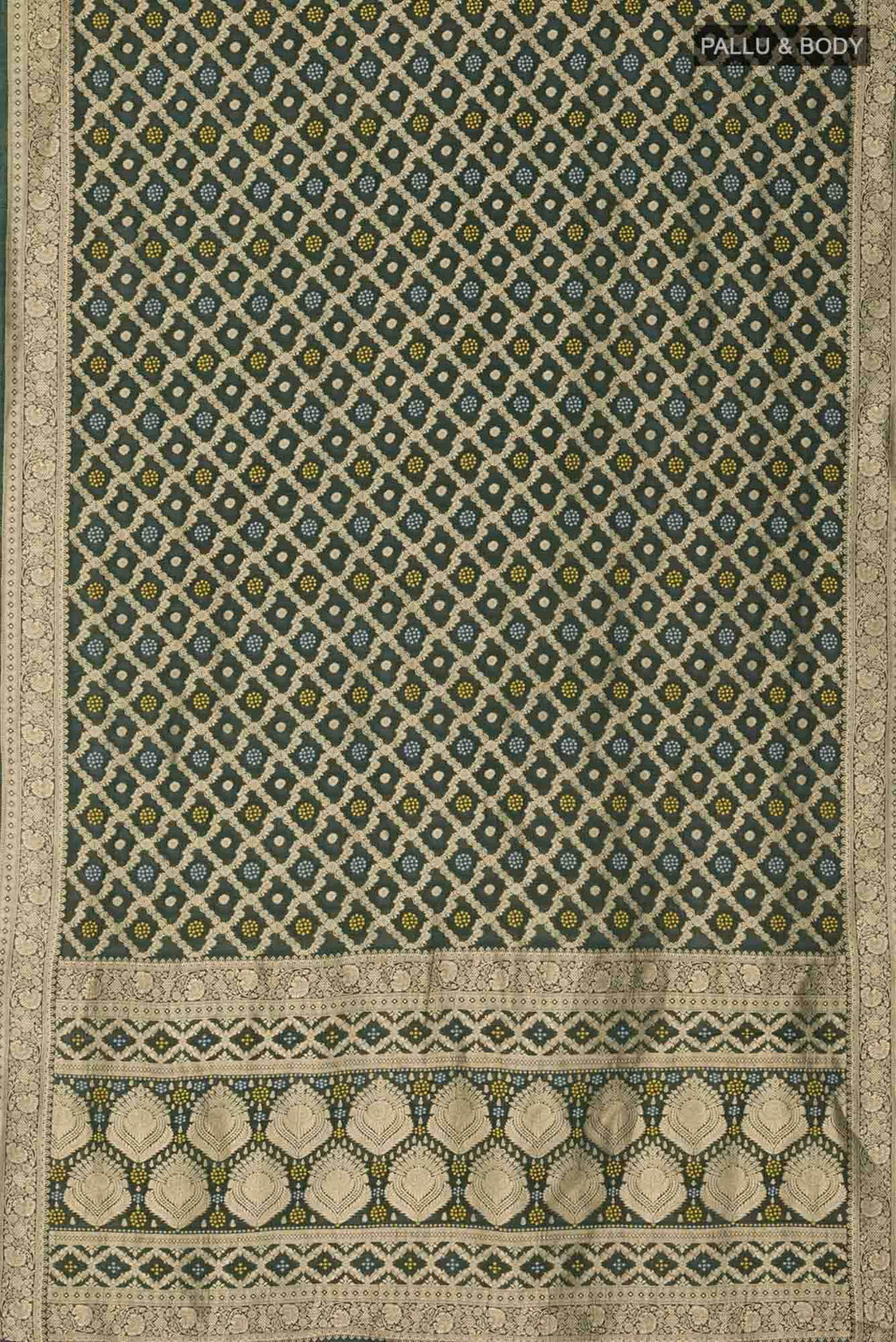 Green Blended Banarasi Georgette Saree