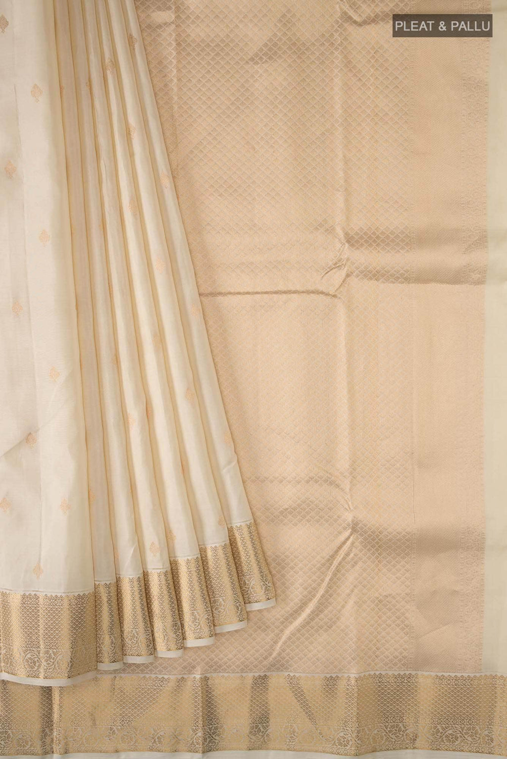 Cream Kanchipuram Silk Saree