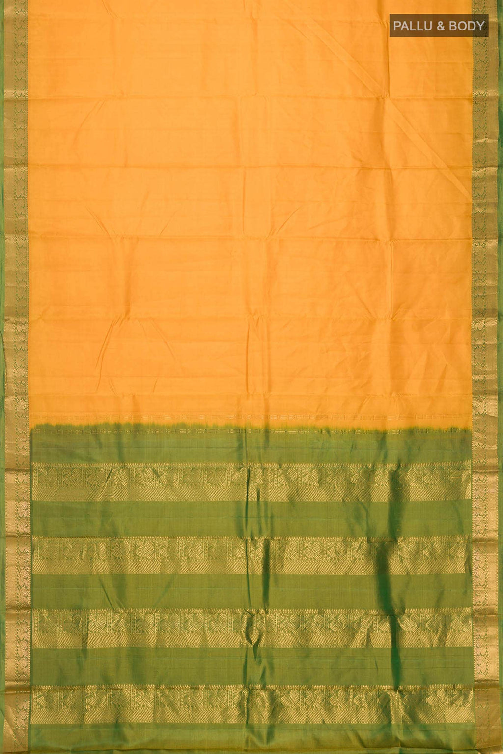 Yellow Kanchipuram Silk Saree
