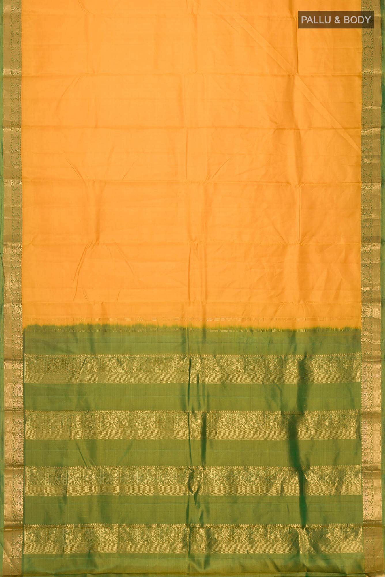 Yellow Kanchipuram Silk Saree