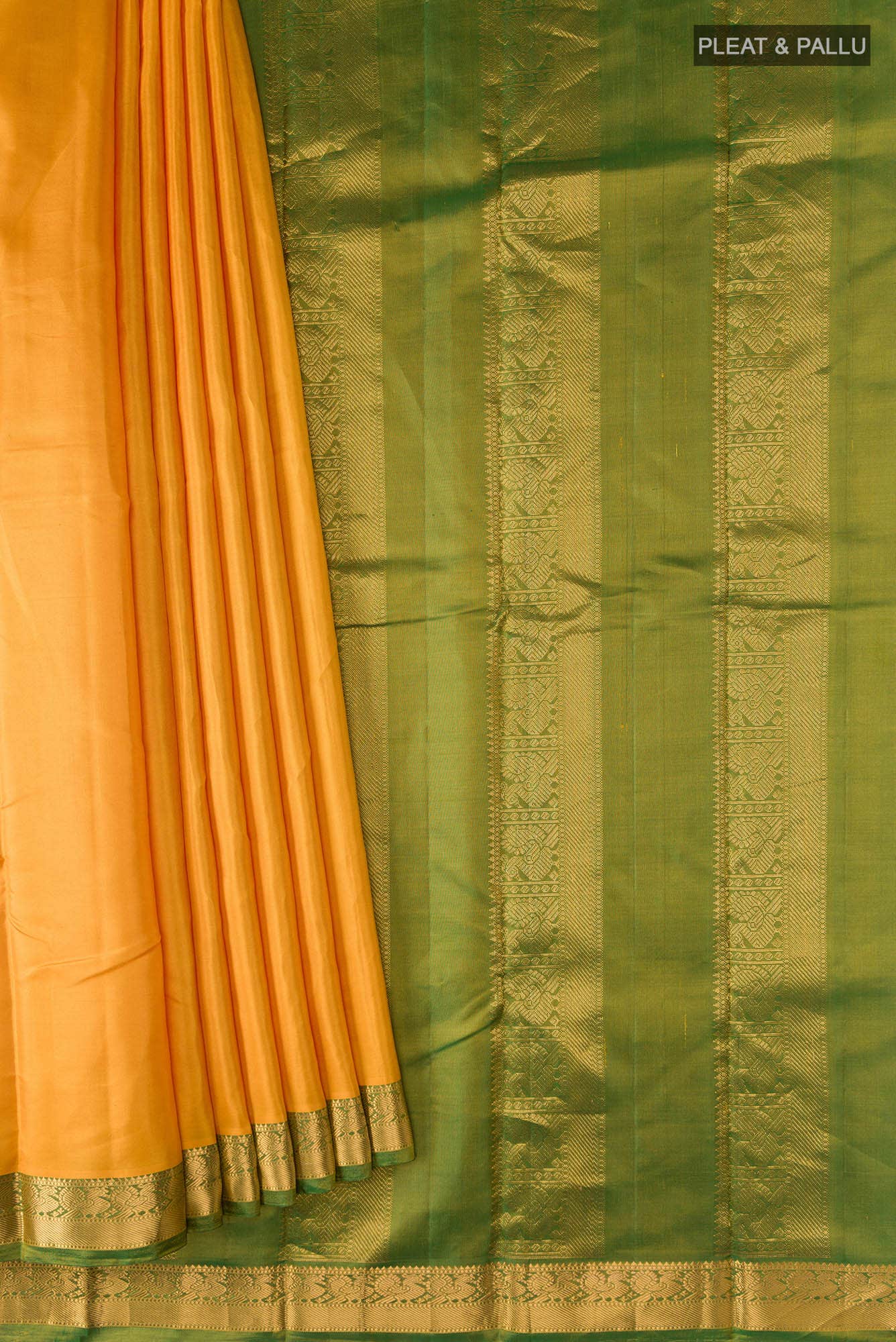 Yellow Kanchipuram Silk Saree