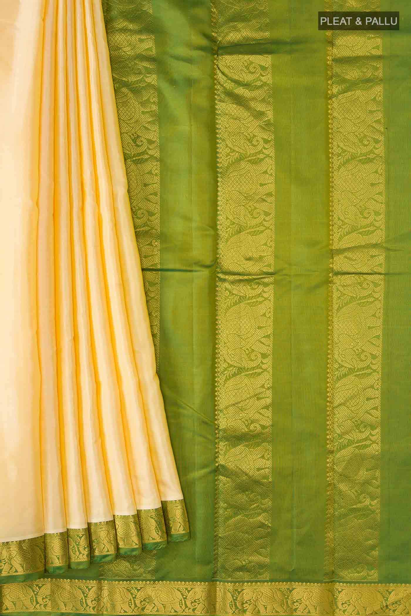 Yellow Kanchipuram Silk Saree