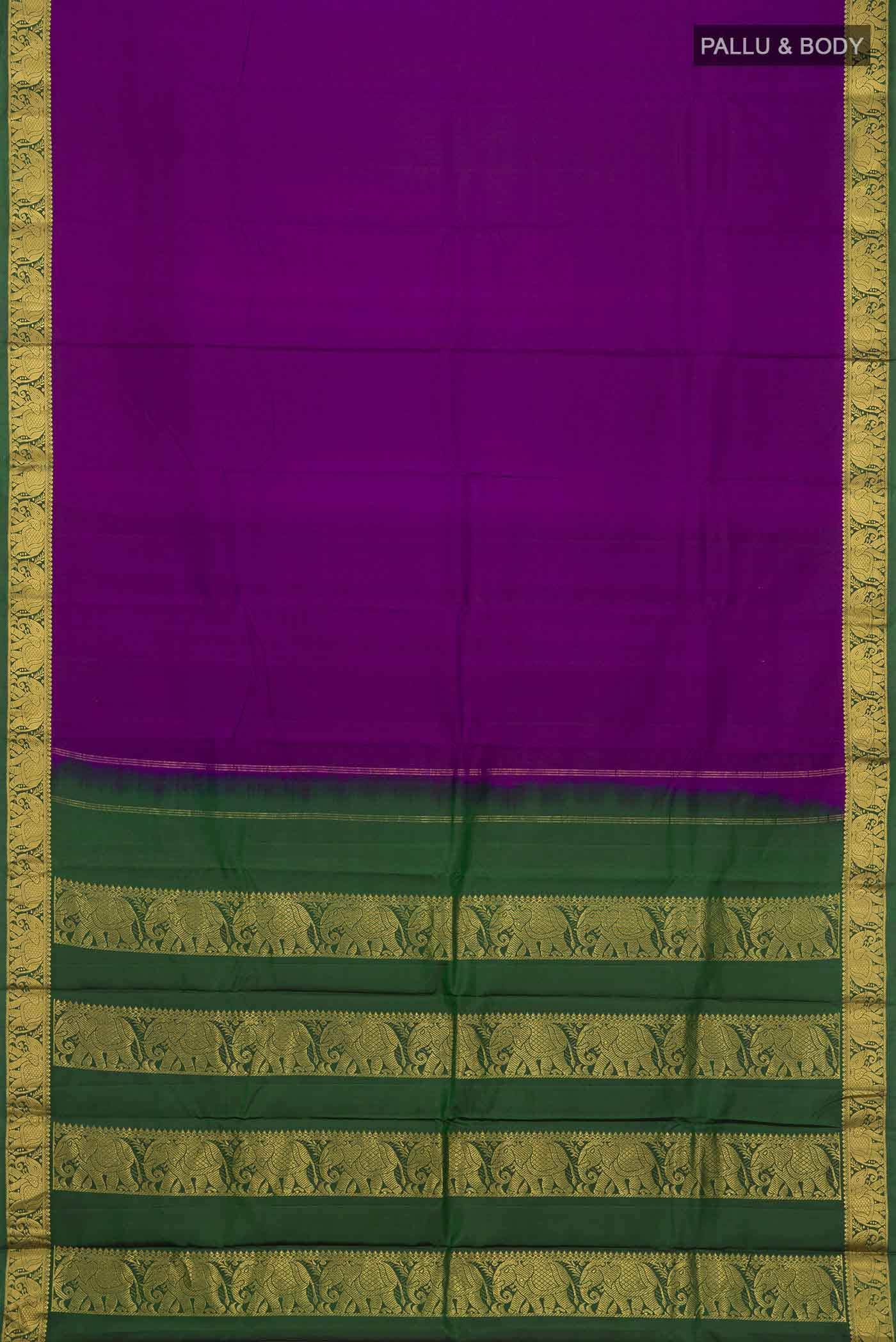 Purple Kanchipuram Silk Saree