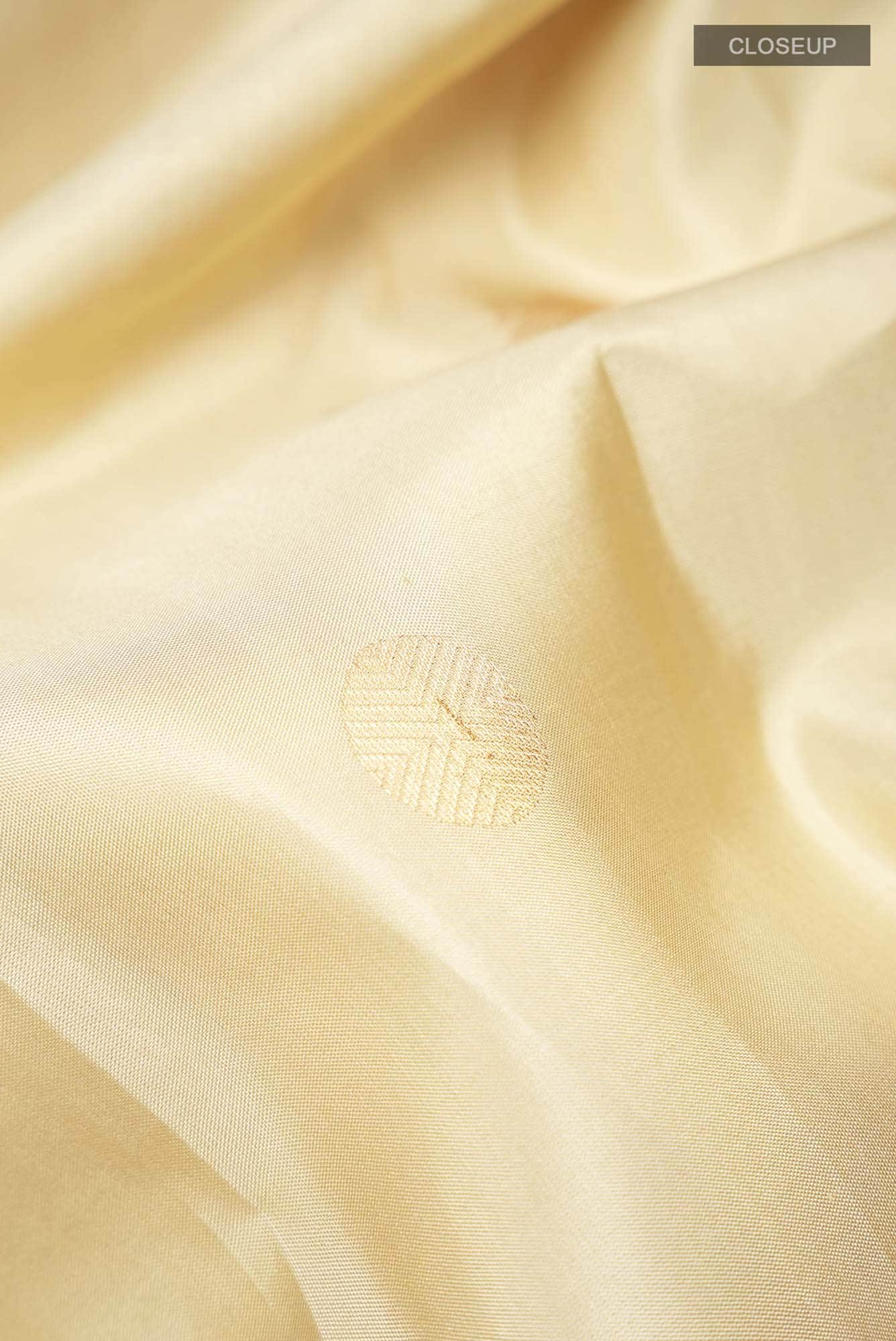Beige Kanchipuram Silk Saree