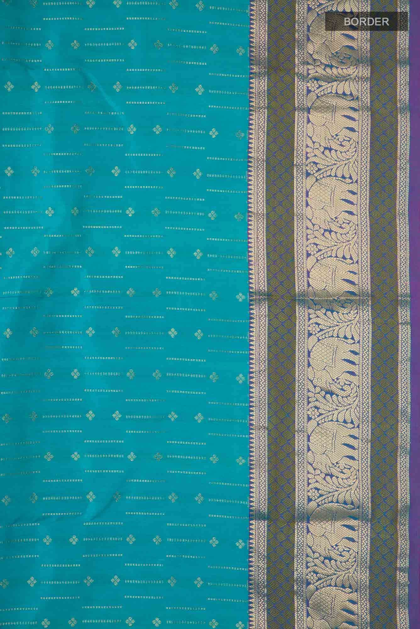 Blue Kanchipuram Silk Saree