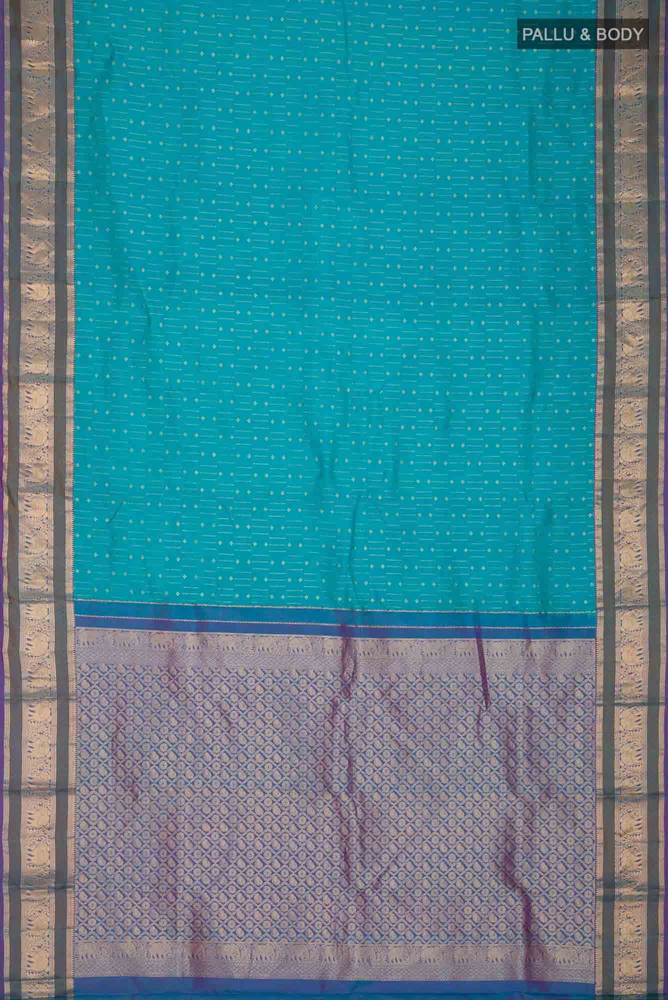 Blue Kanchipuram Silk Saree