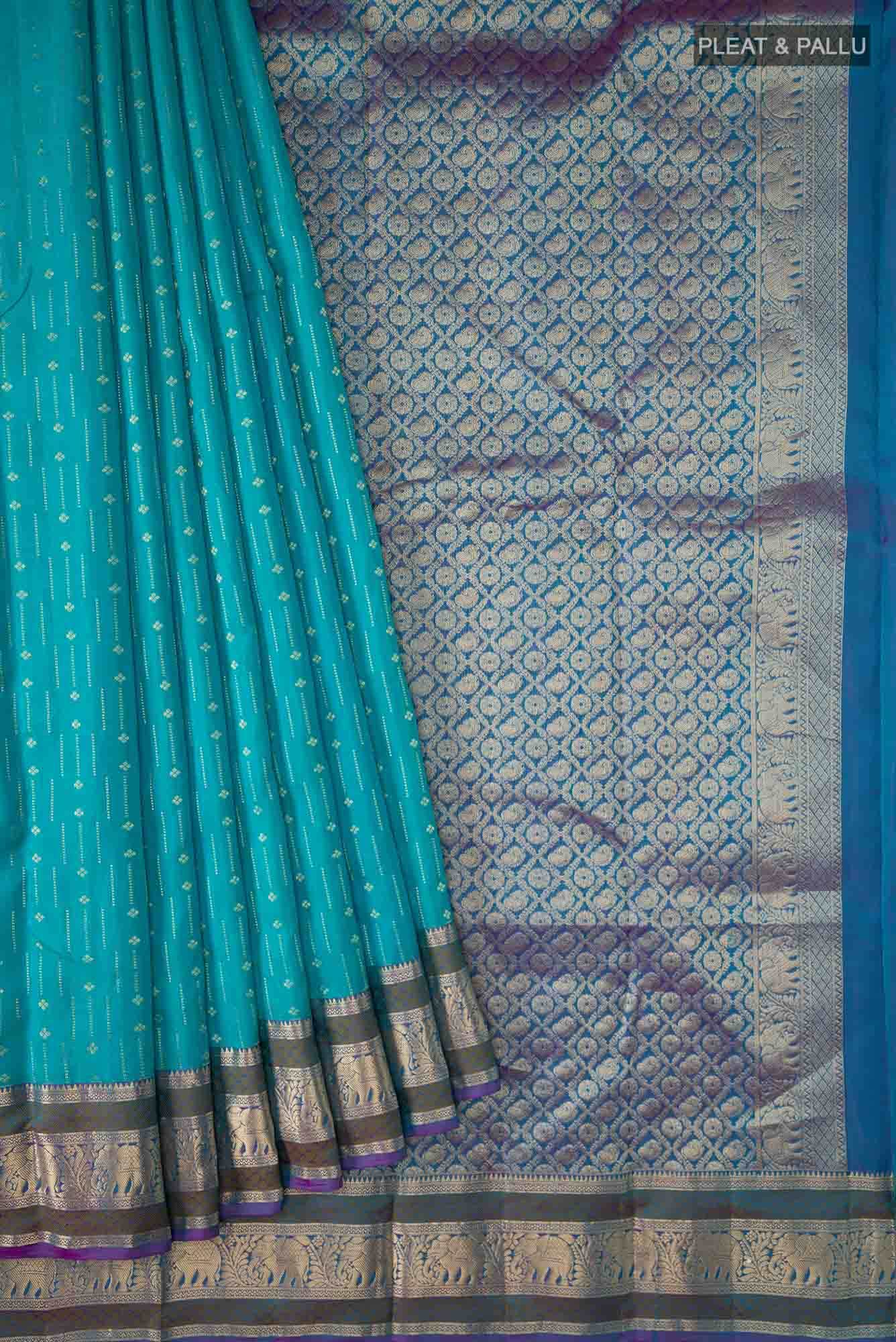 Blue Kanchipuram Silk Saree