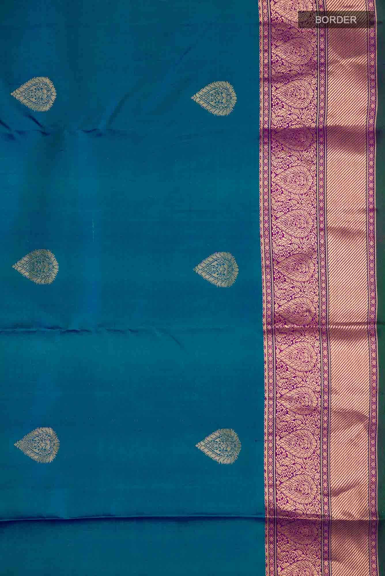 Blue Kanchipuram Silk Saree