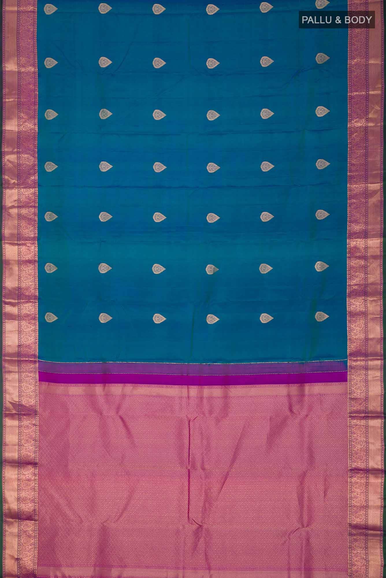 Blue Kanchipuram Silk Saree
