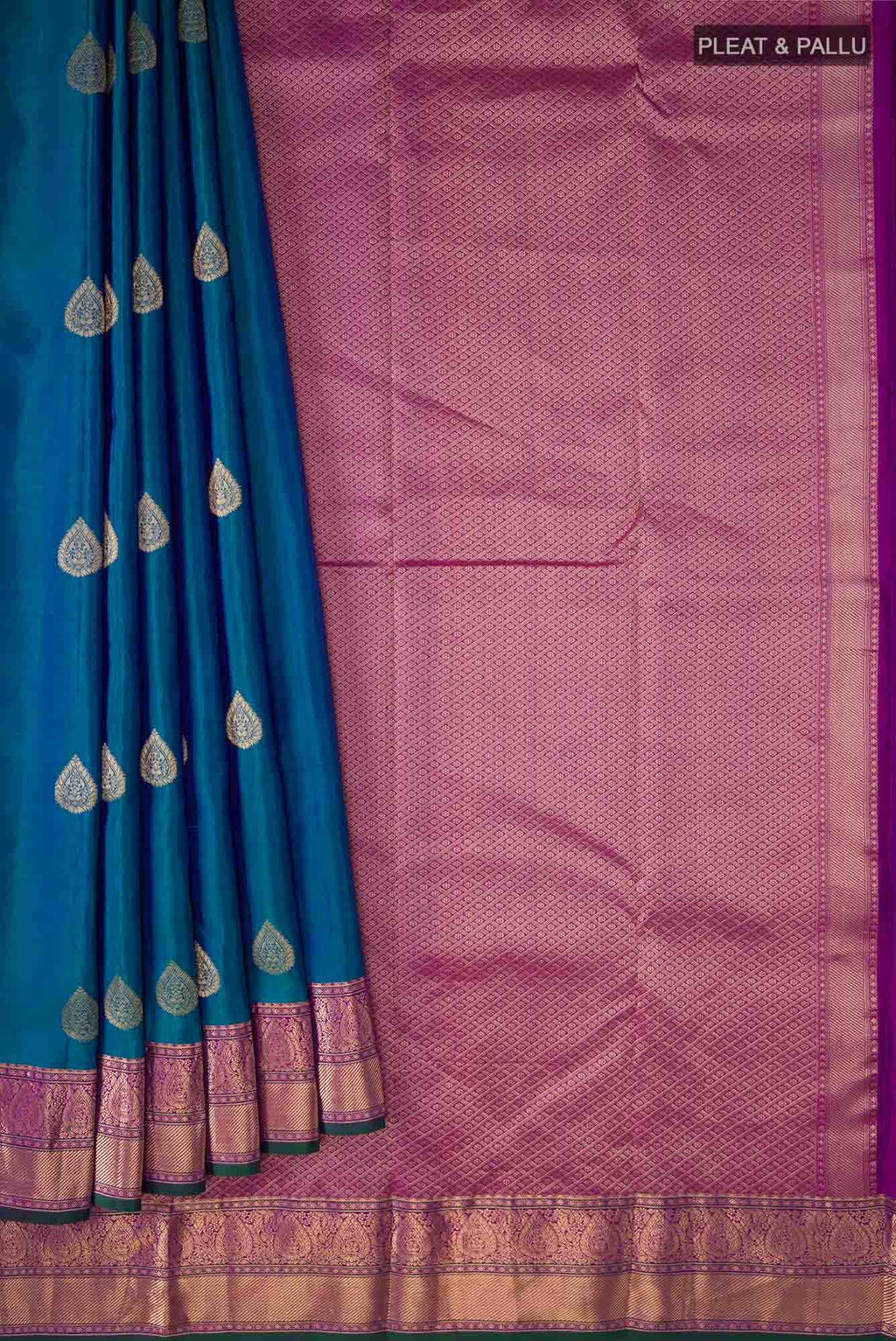 Blue Kanchipuram Silk Saree