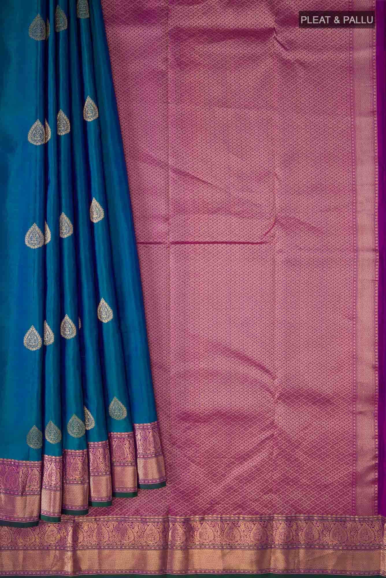 Blue Kanchipuram Silk Saree