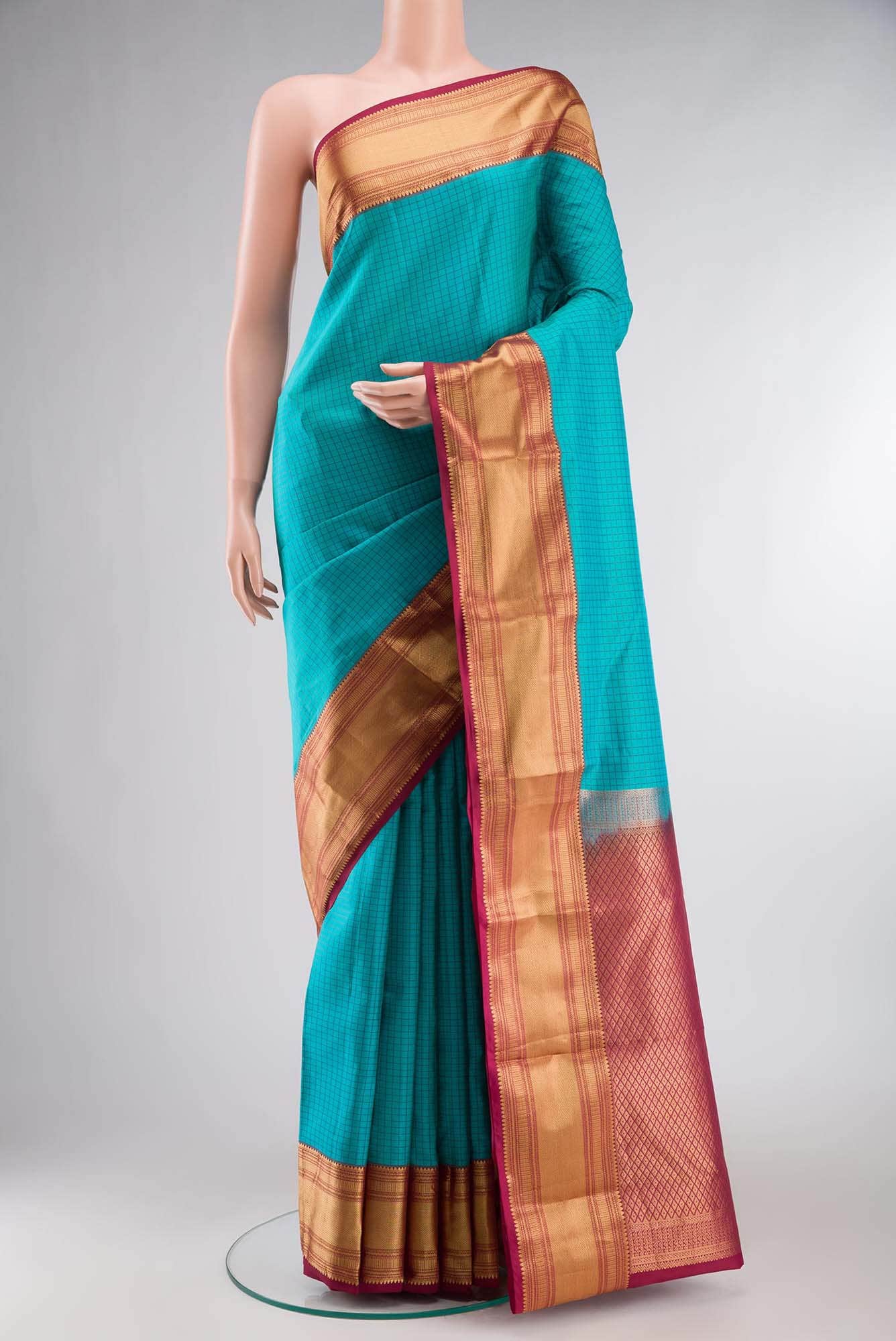 Blue Kanchipuram Silk Saree