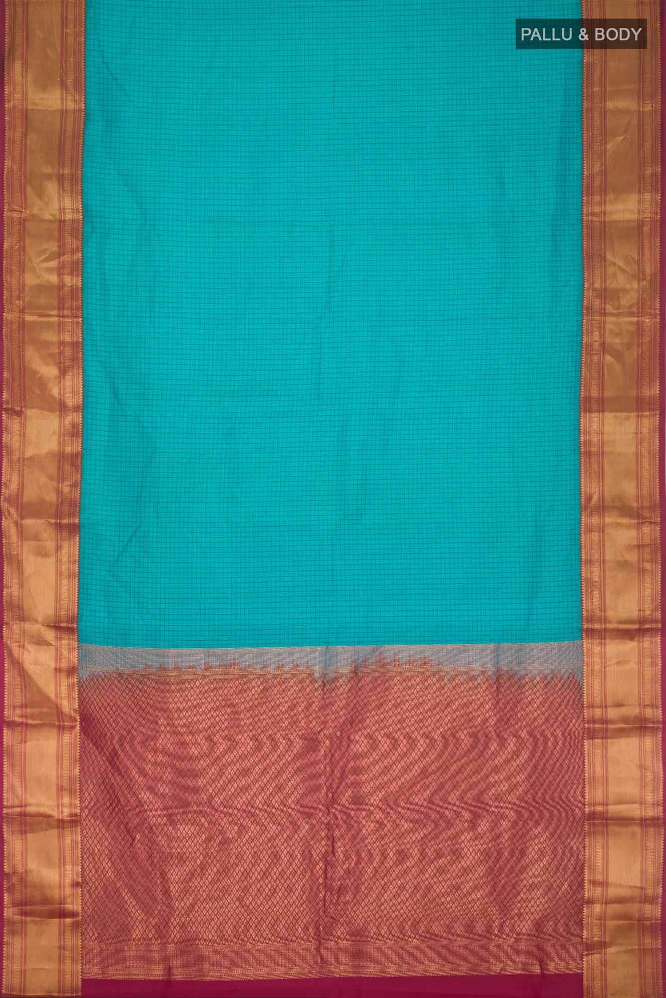 Blue Kanchipuram Silk Saree