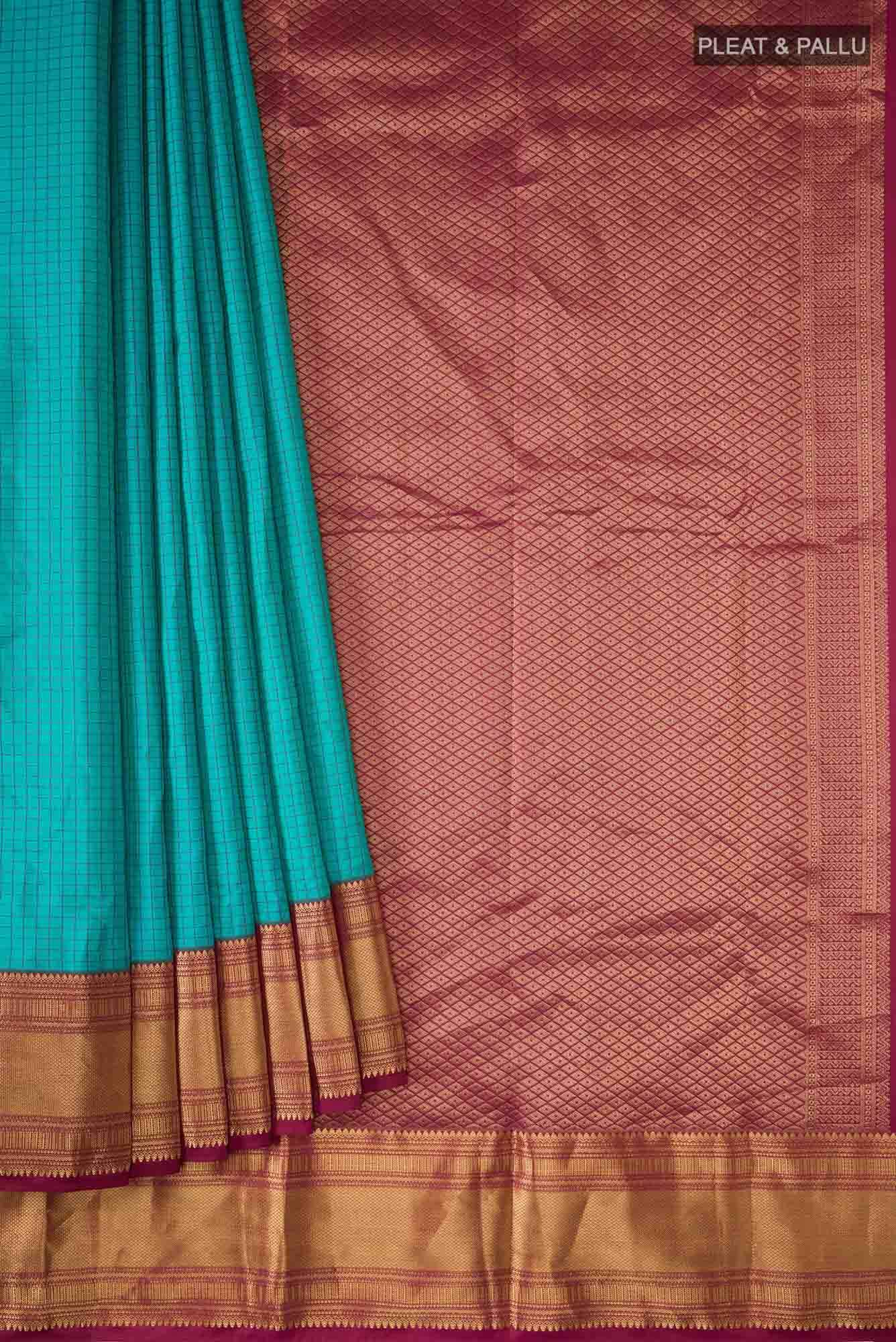 Blue Kanchipuram Silk Saree