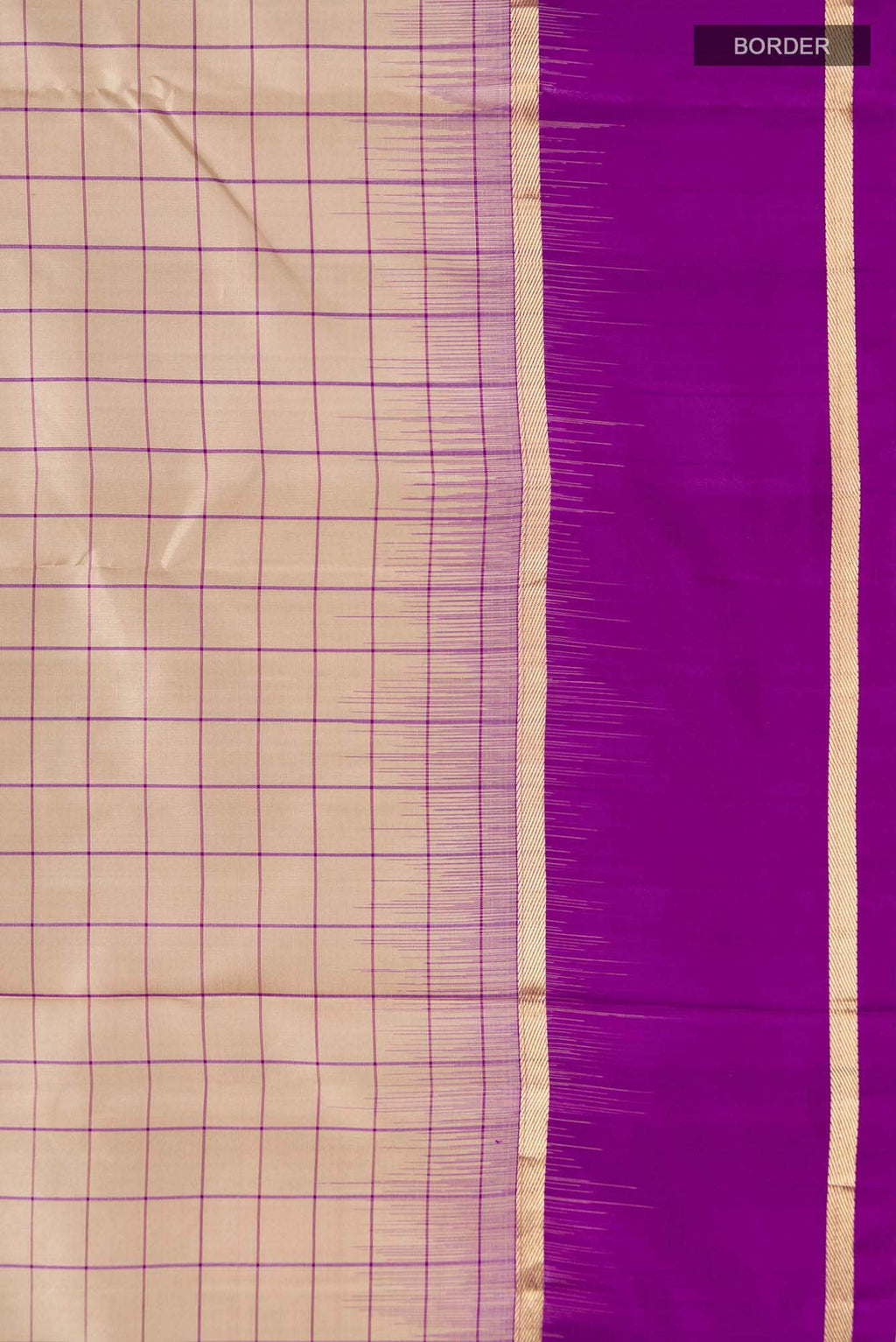 Beige Kanchipuram Silk Saree