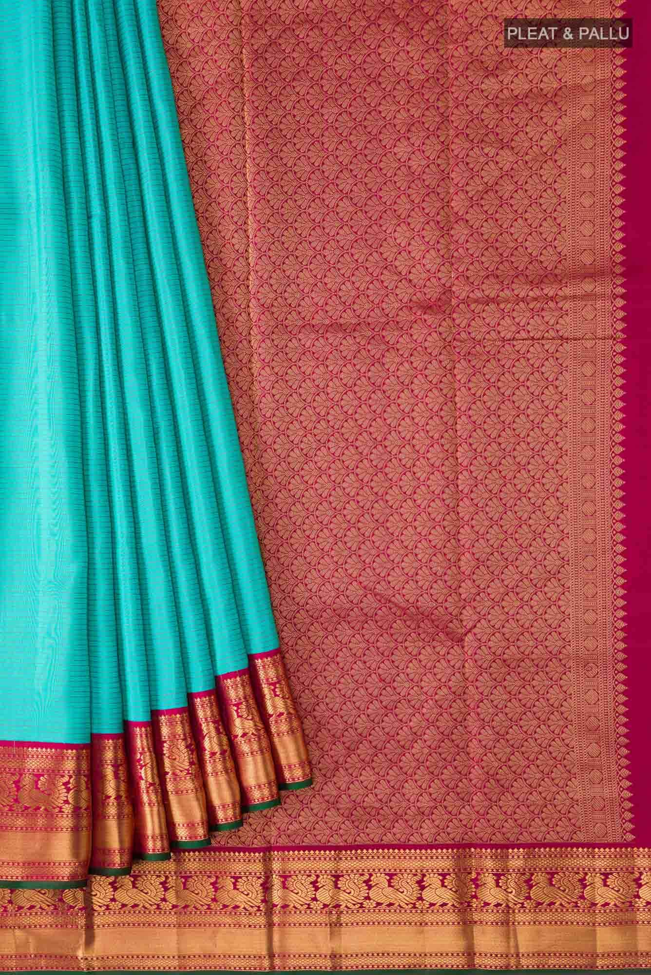 Blue Kanchipuram Silk Saree