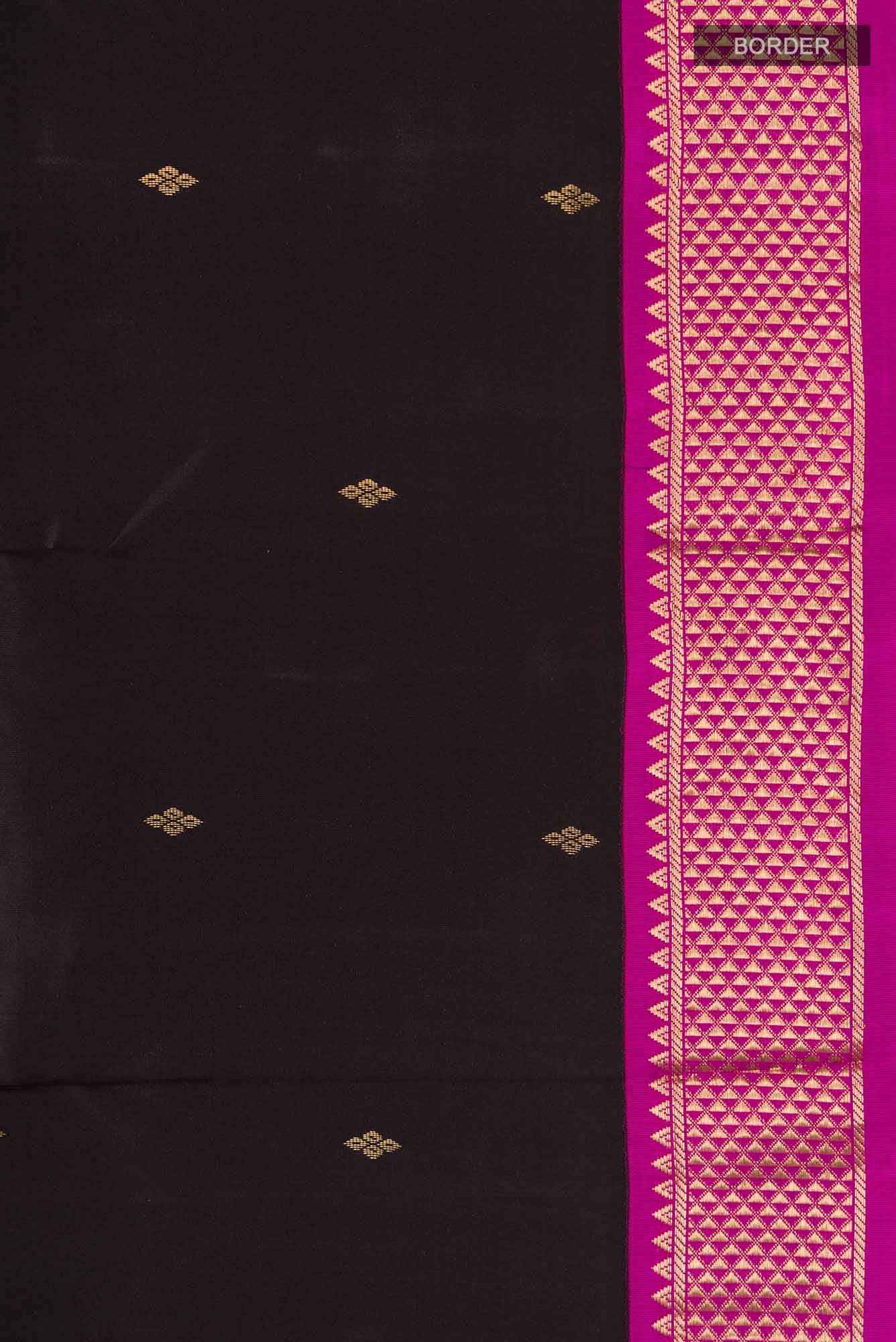 Black Kanchipuram Silk Saree