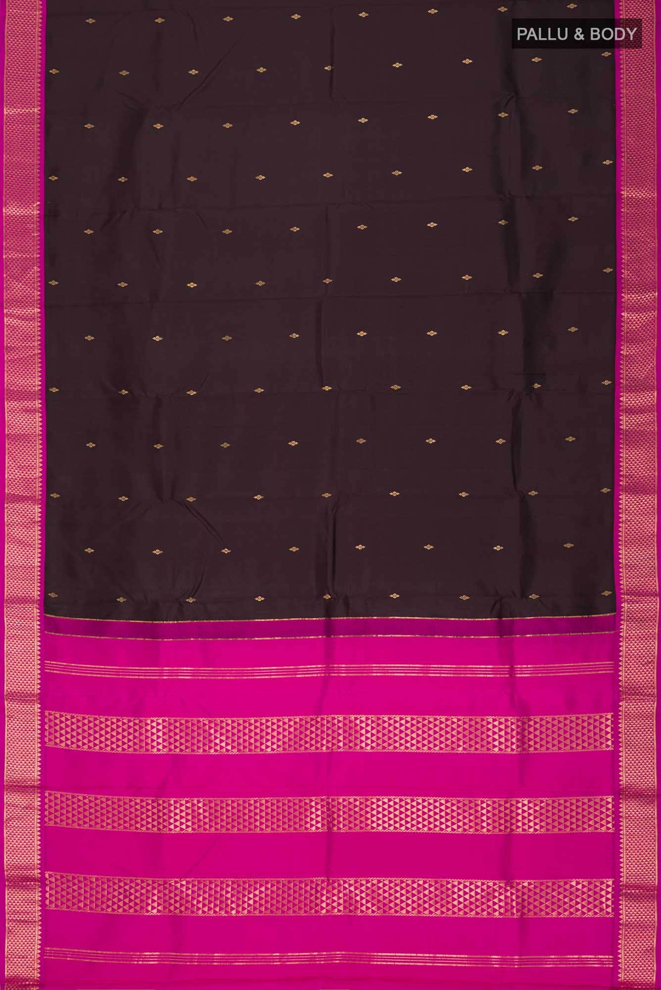 Black Kanchipuram Silk Saree
