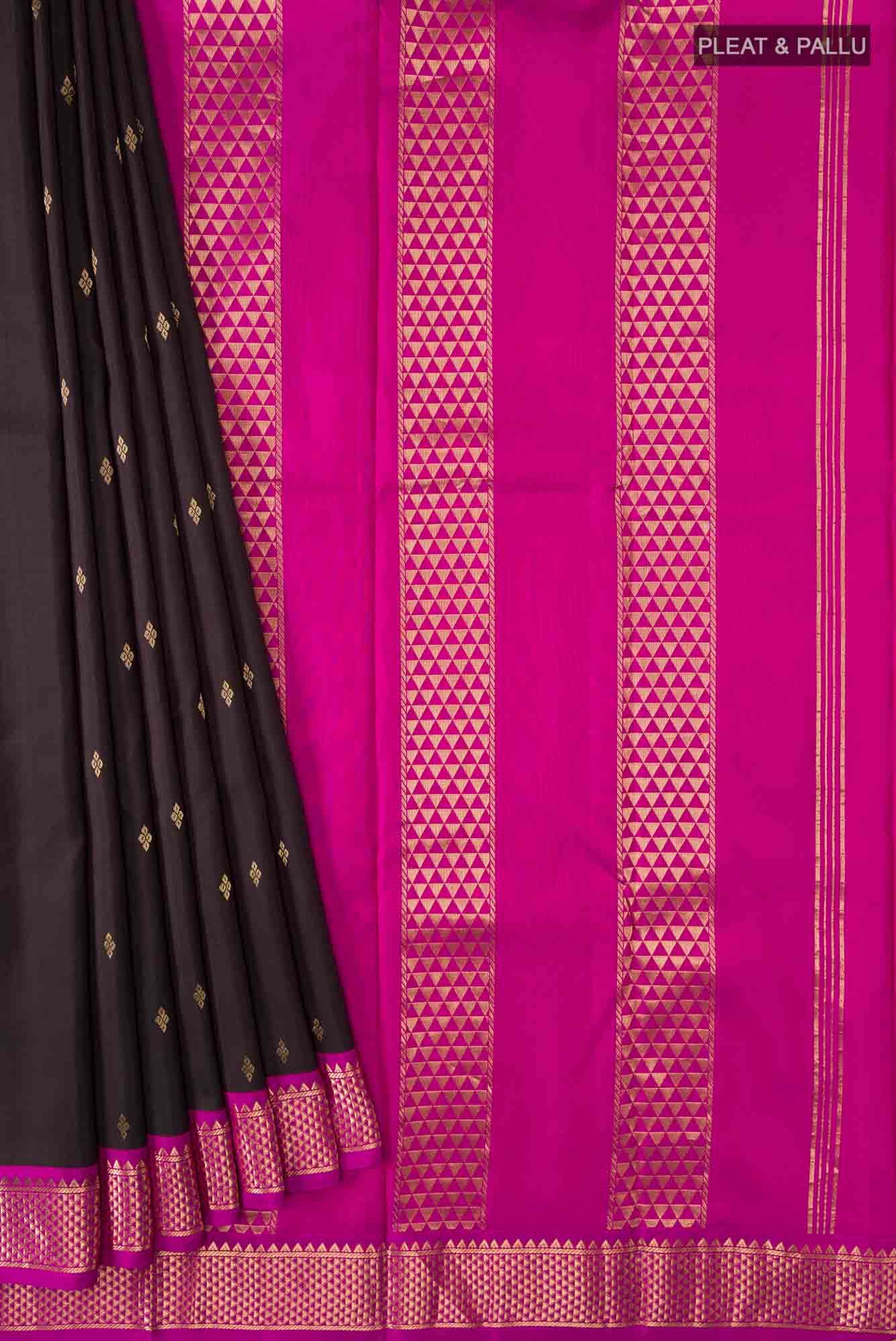 Black Kanchipuram Silk Saree