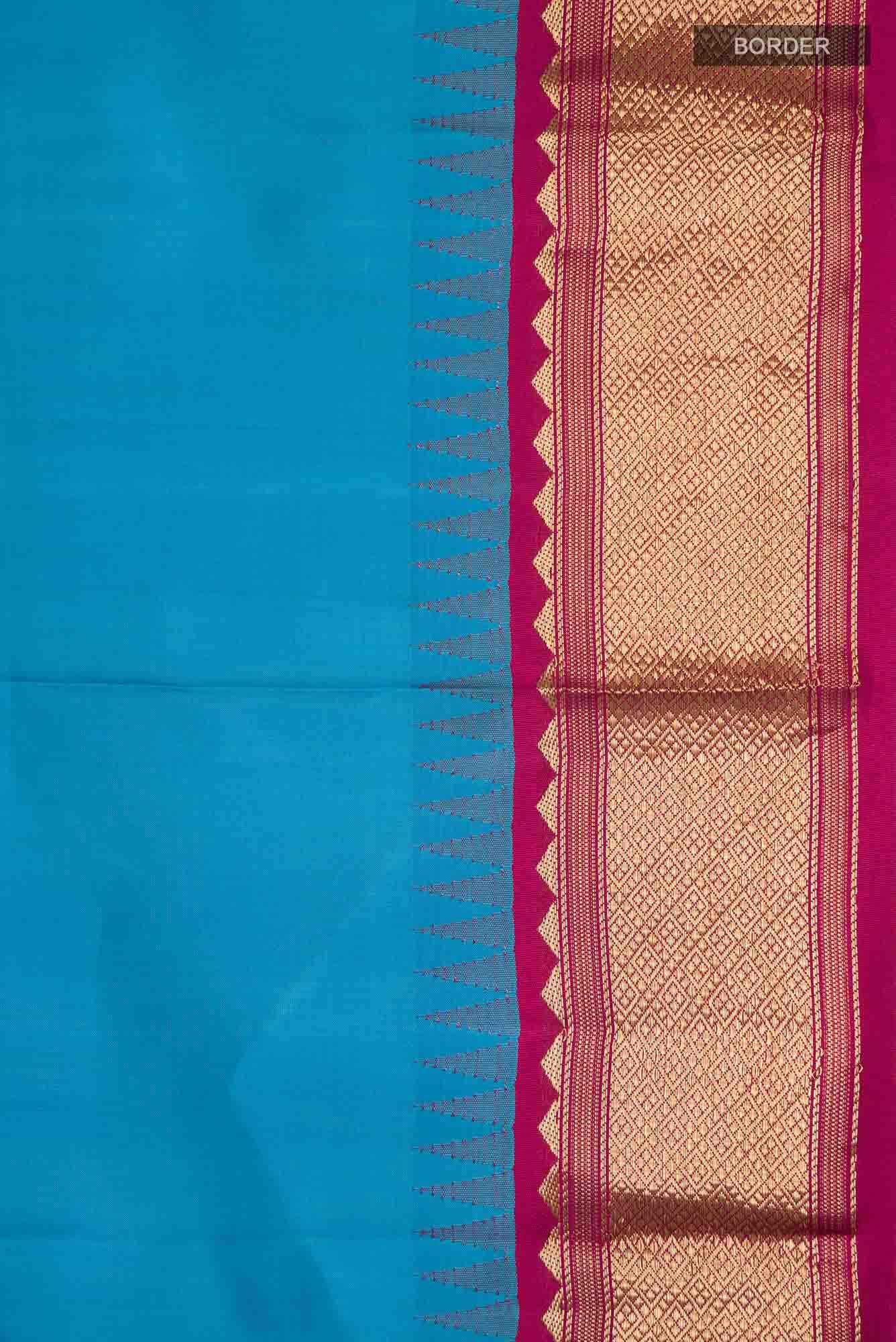 Blue Kanchipuram Silk Saree