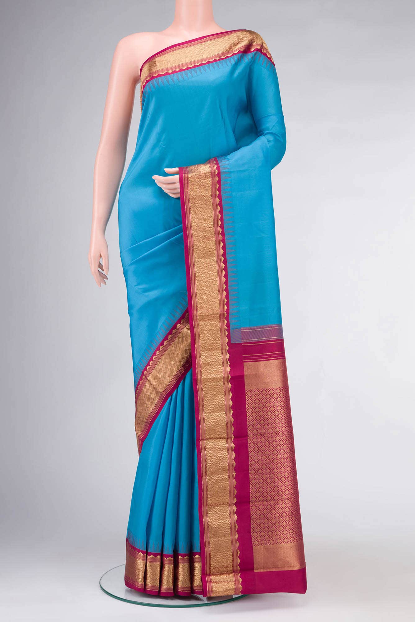 Blue Kanchipuram Silk Saree