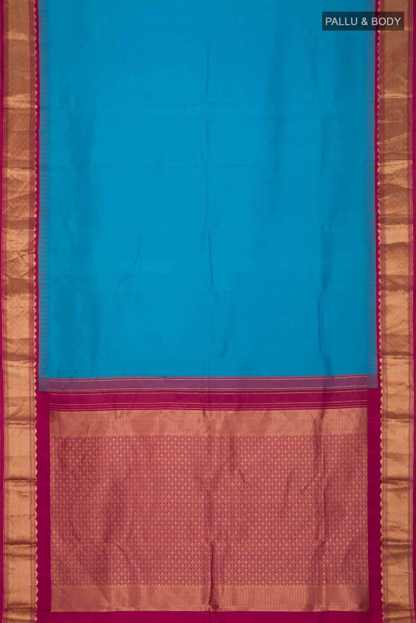 Blue Kanchipuram Silk Saree