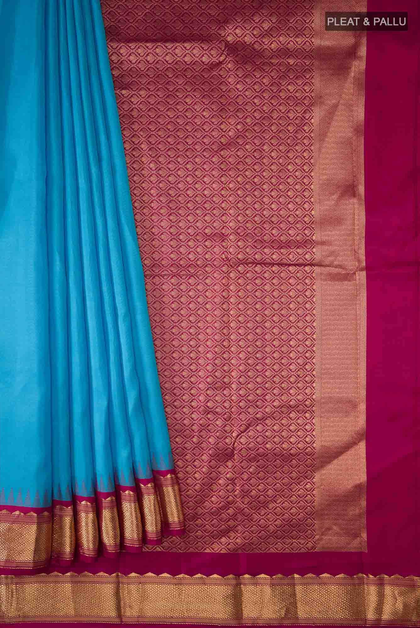 Blue Kanchipuram Silk Saree