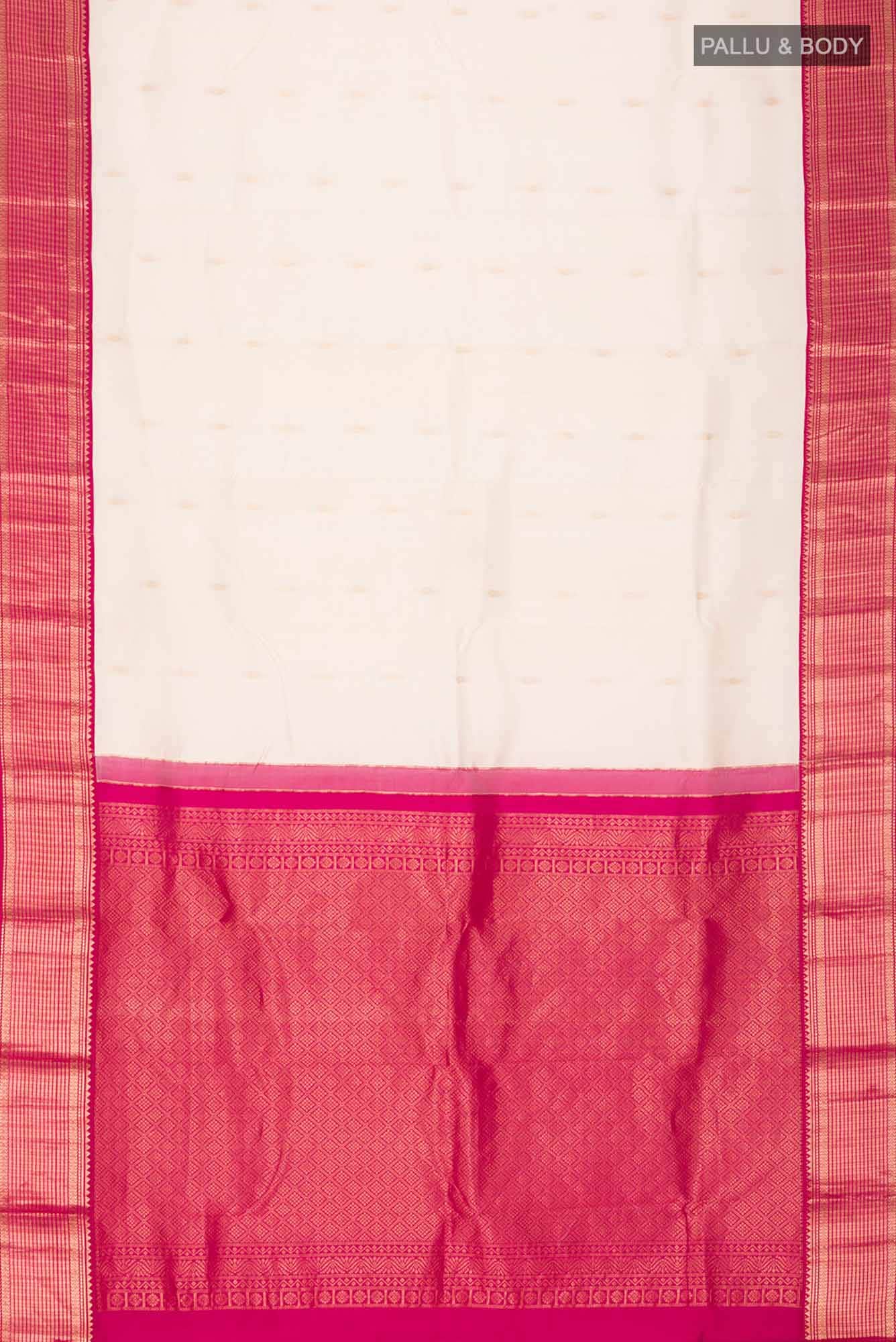 Cream Kanchipuram Silk Saree