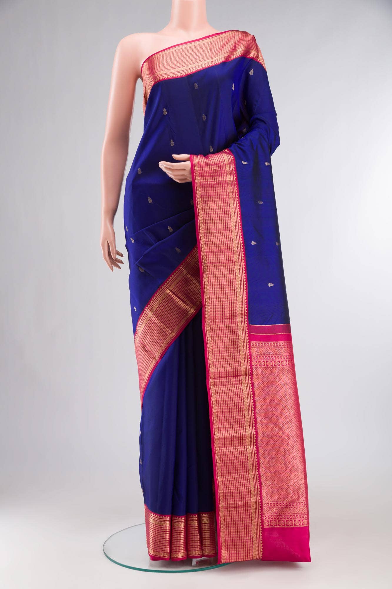 Blue Kanchipuram Silk Saree
