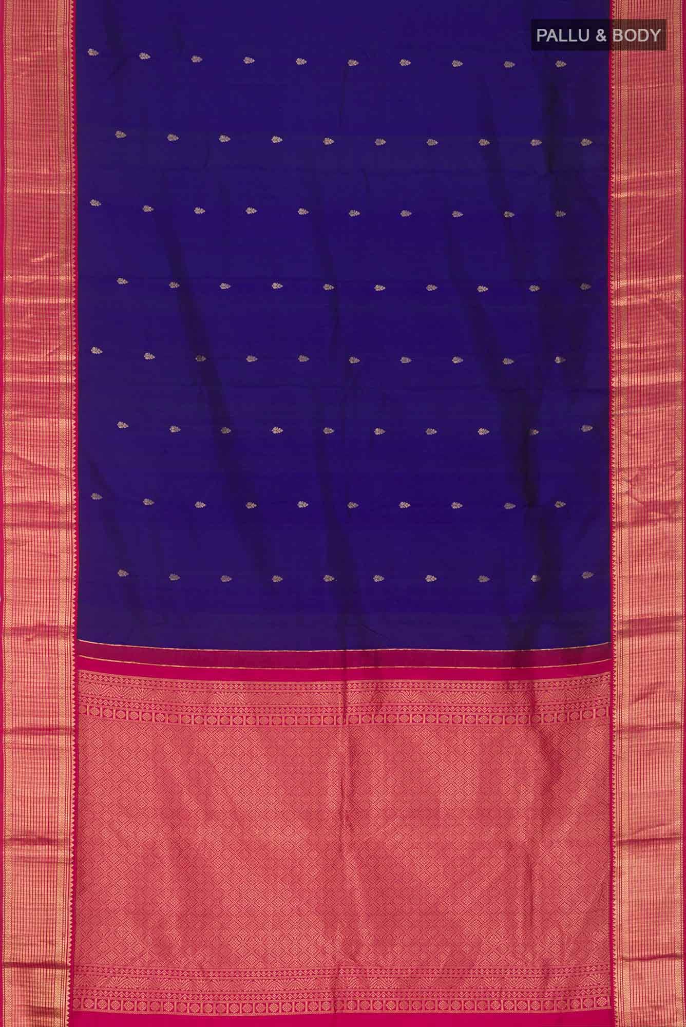 Blue Kanchipuram Silk Saree
