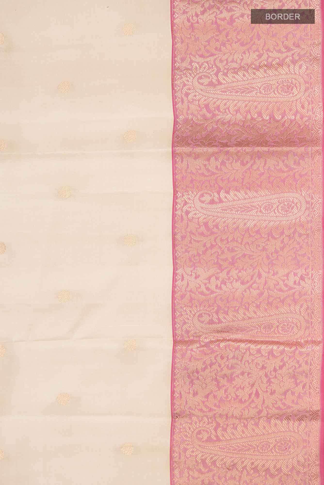 Beige Kanchipuram Silk Saree