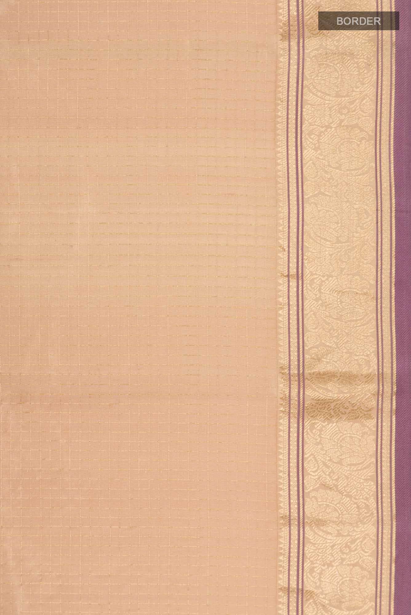 Beige Kanchipuram Silk Saree