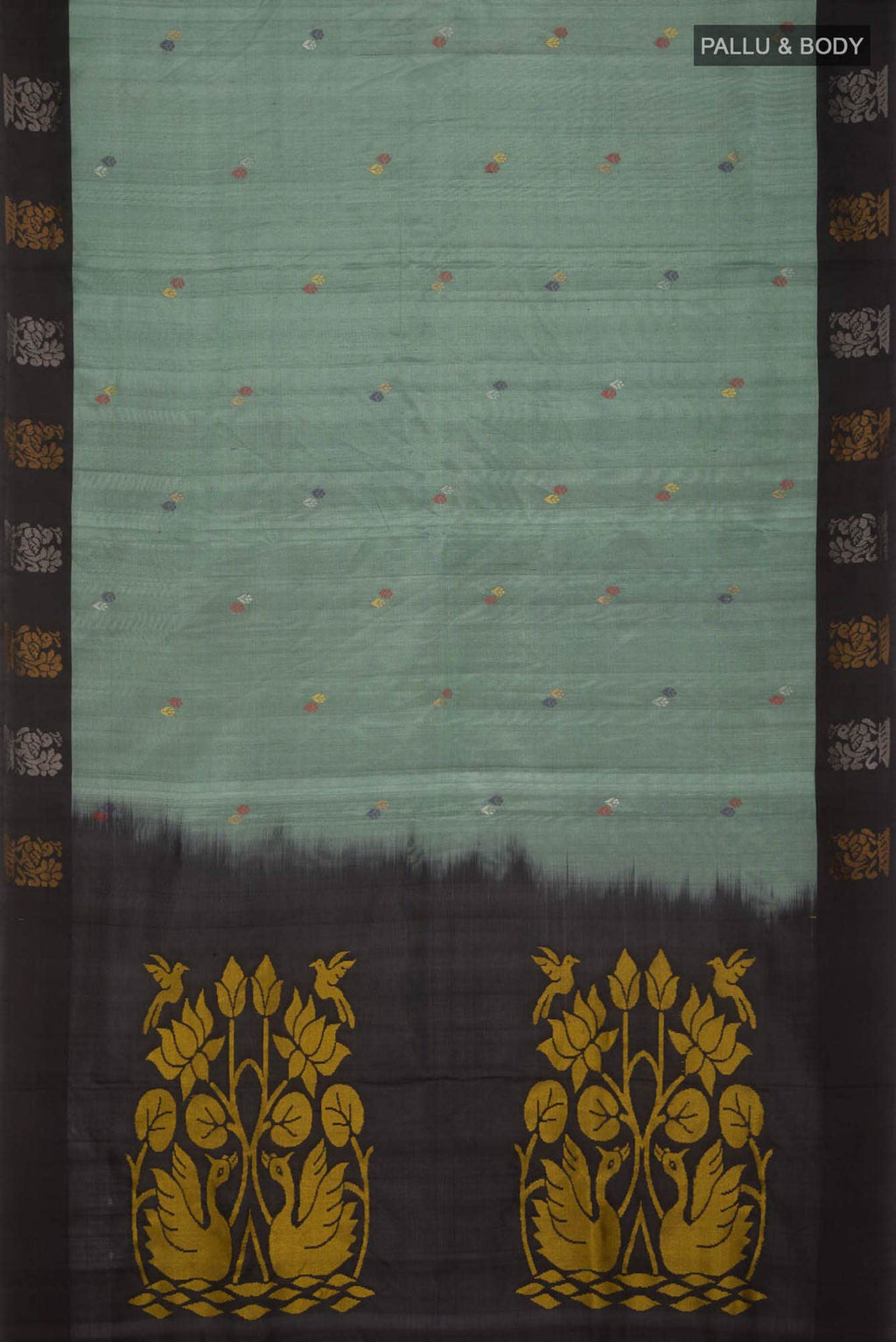 Blue Grey Soft Silk Saree