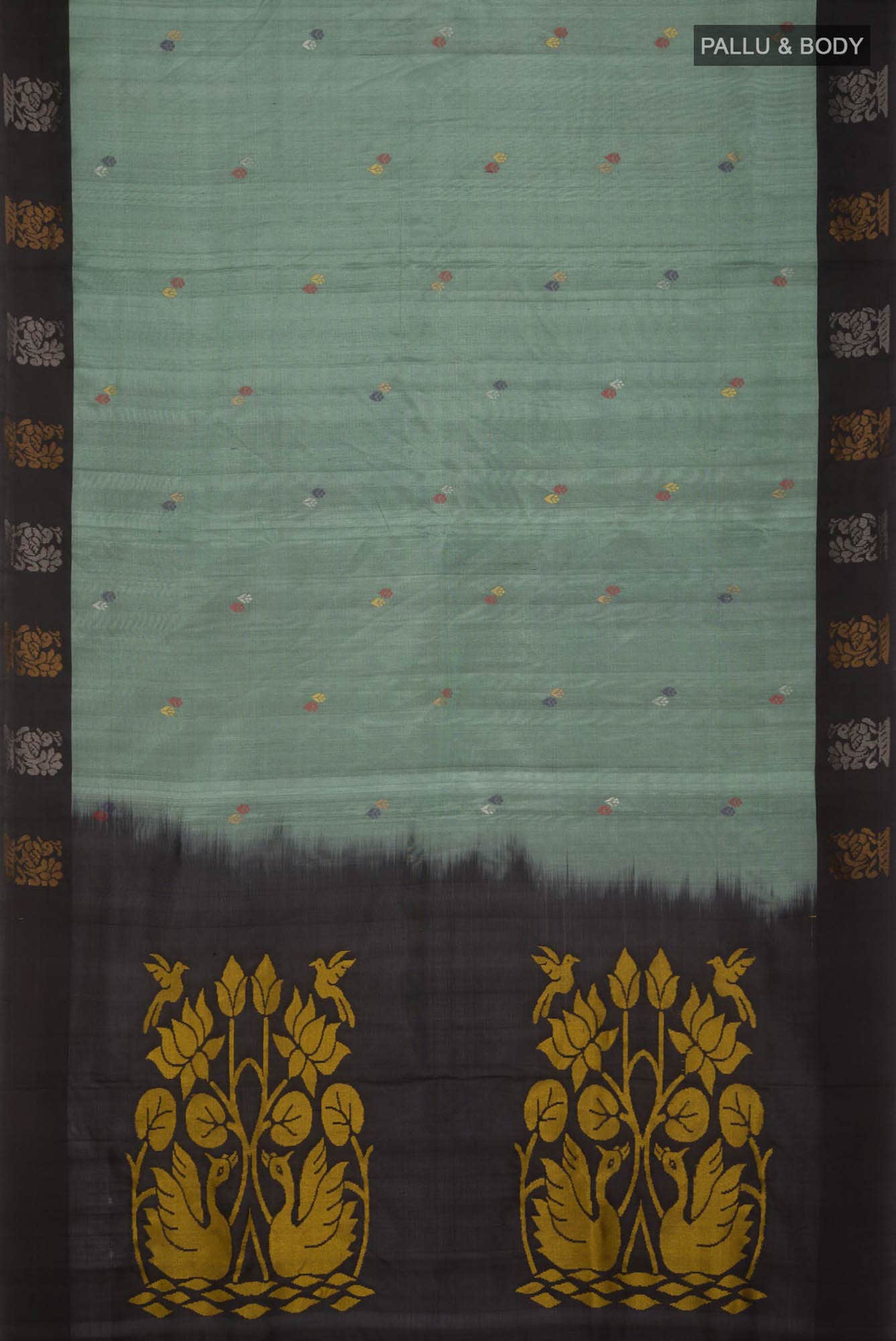 Blue Grey Soft Silk Saree