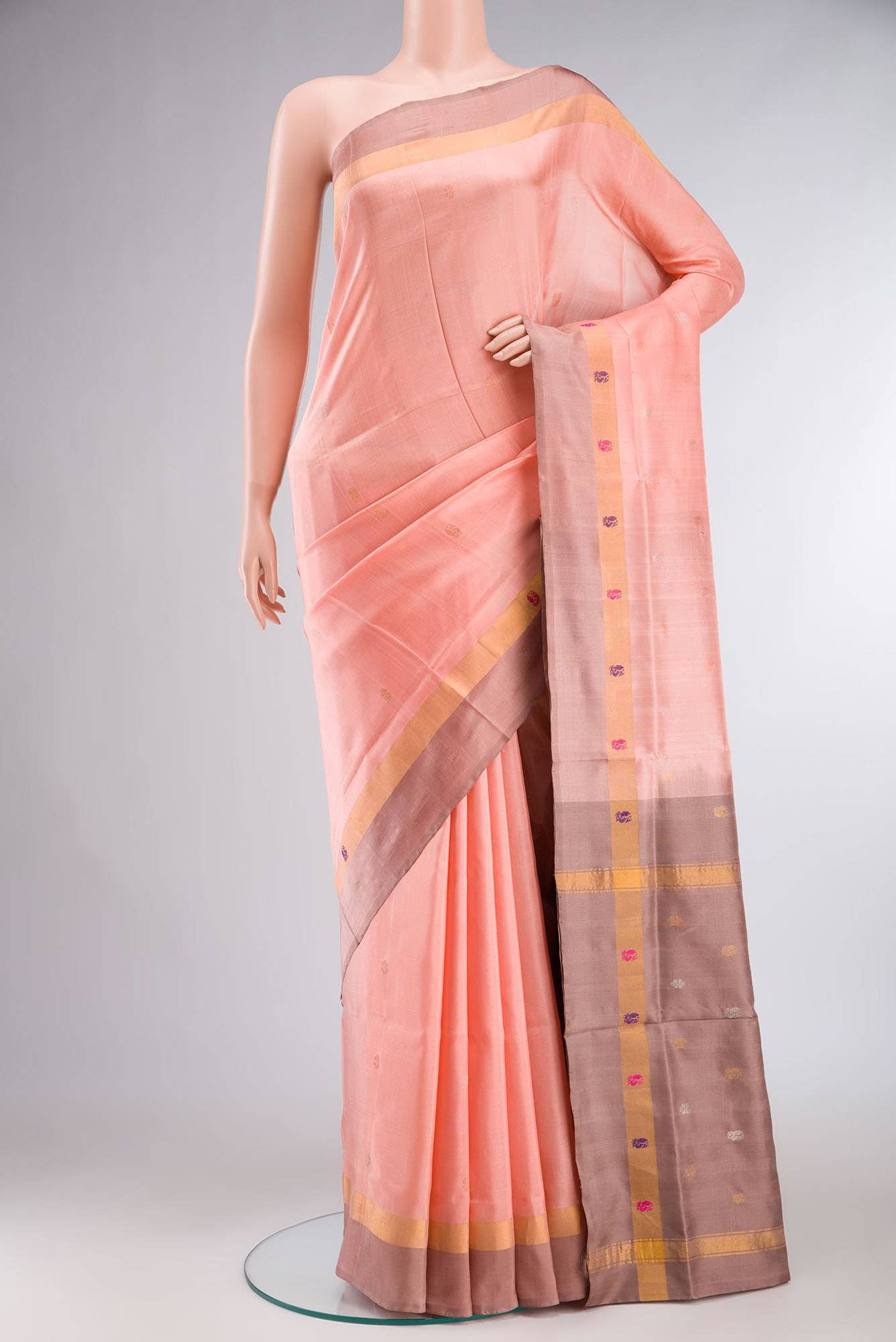 Peach Uppada Silk Saree