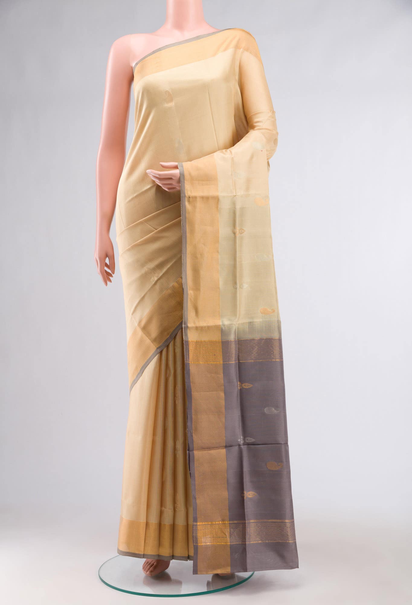 Beige Uppada Silk Saree