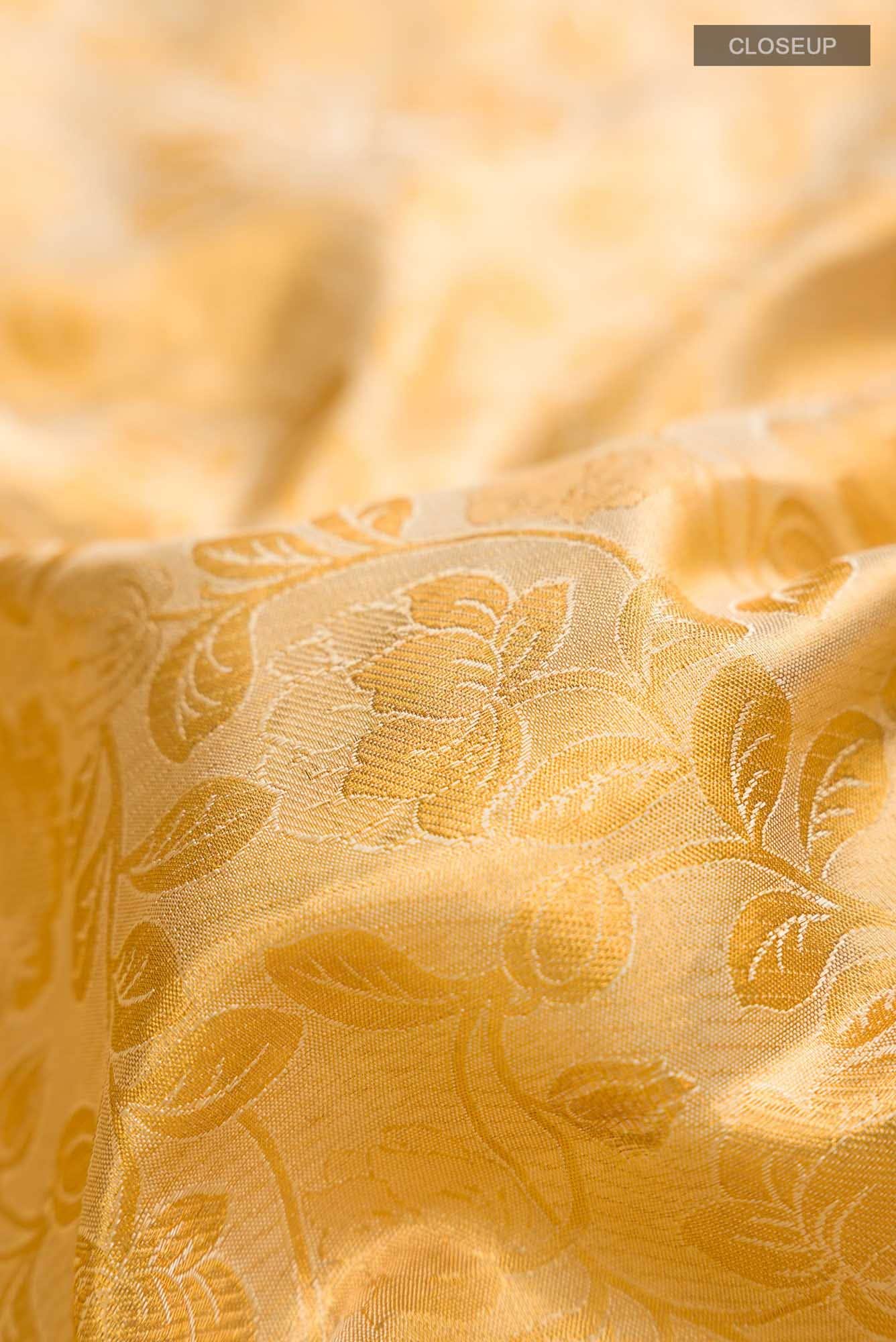 Gold Kanchipuram Tissue Silk Saree