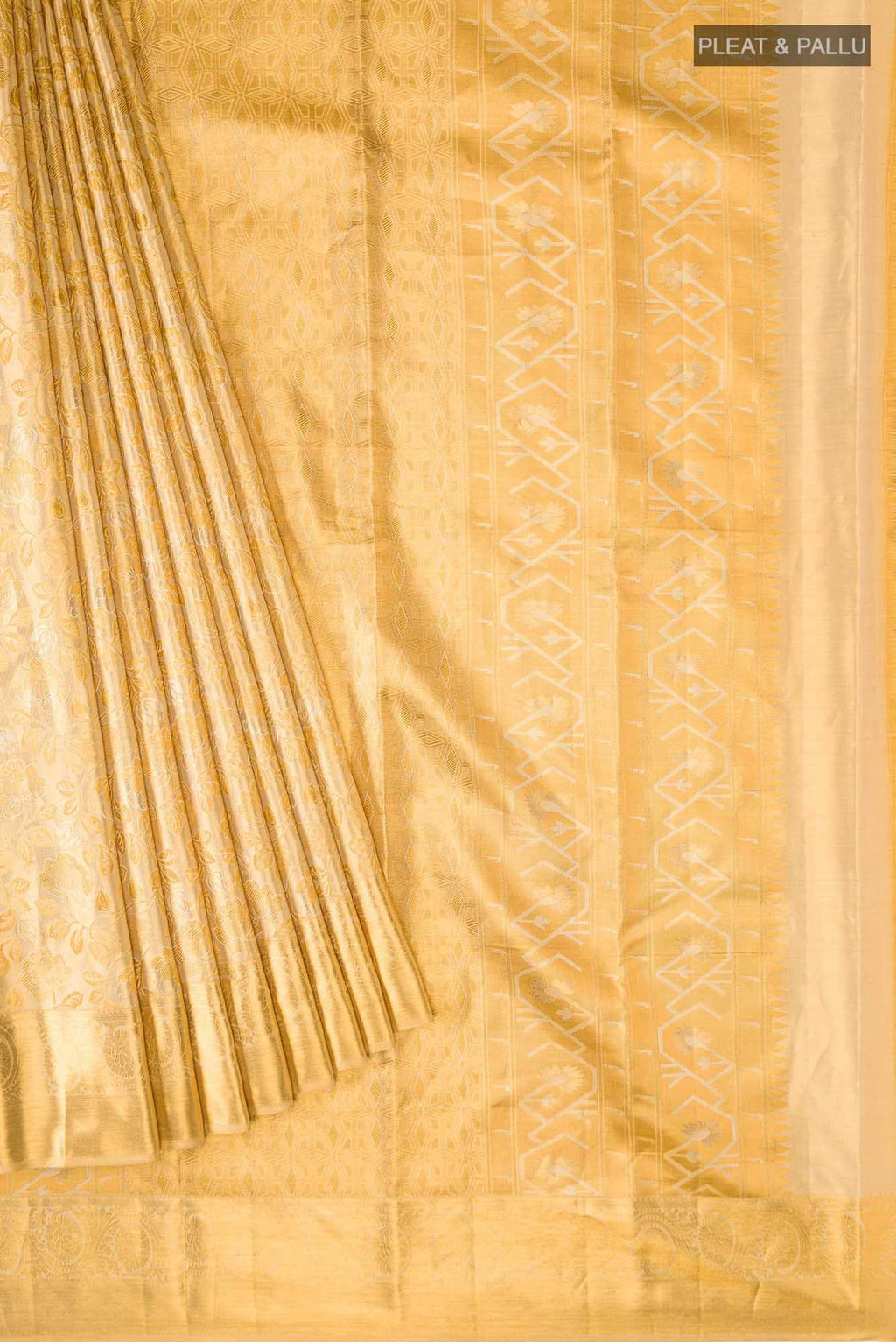 Gold Kanchipuram Tissue Silk Saree
