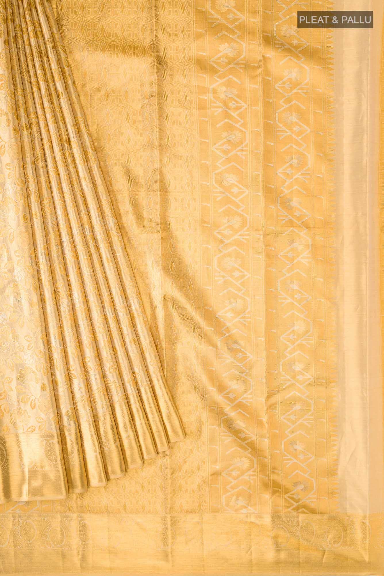 Gold Kanchipuram Tissue Silk Saree