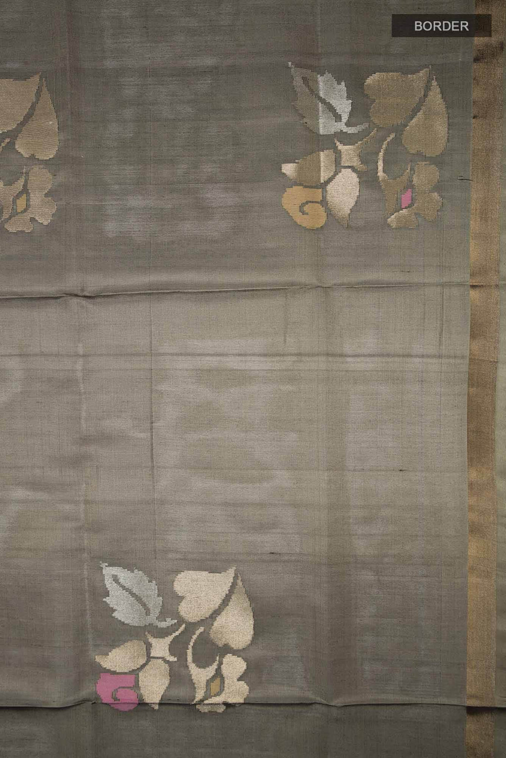Grey Uppada Silk Saree