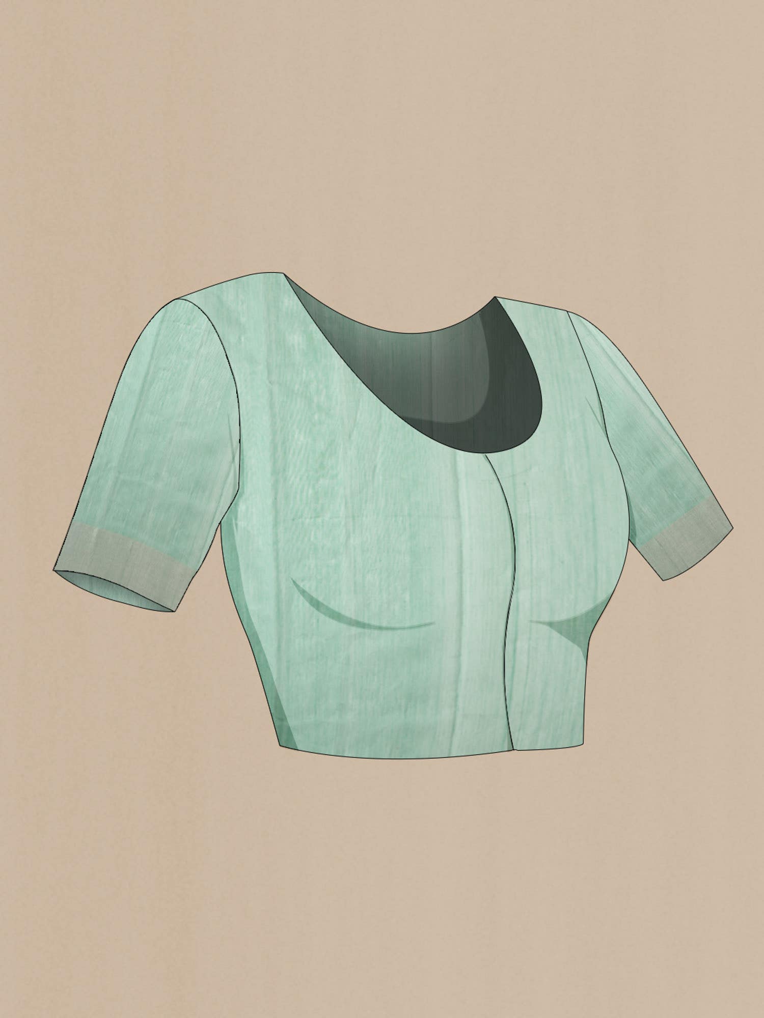 Mint Green Chanderi Silk Cotton Saree