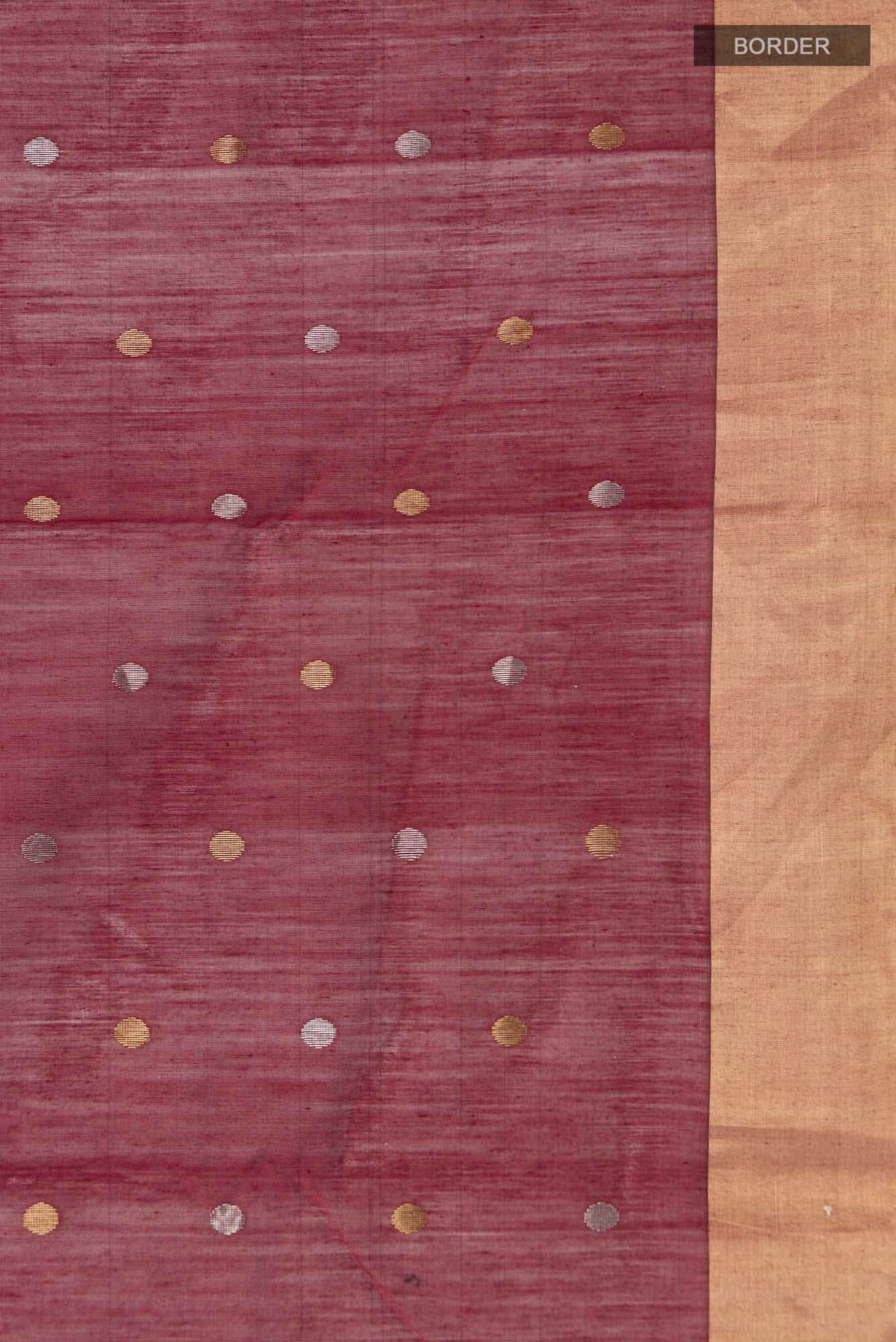 Maroon Chanderi Silk Cotton Saree