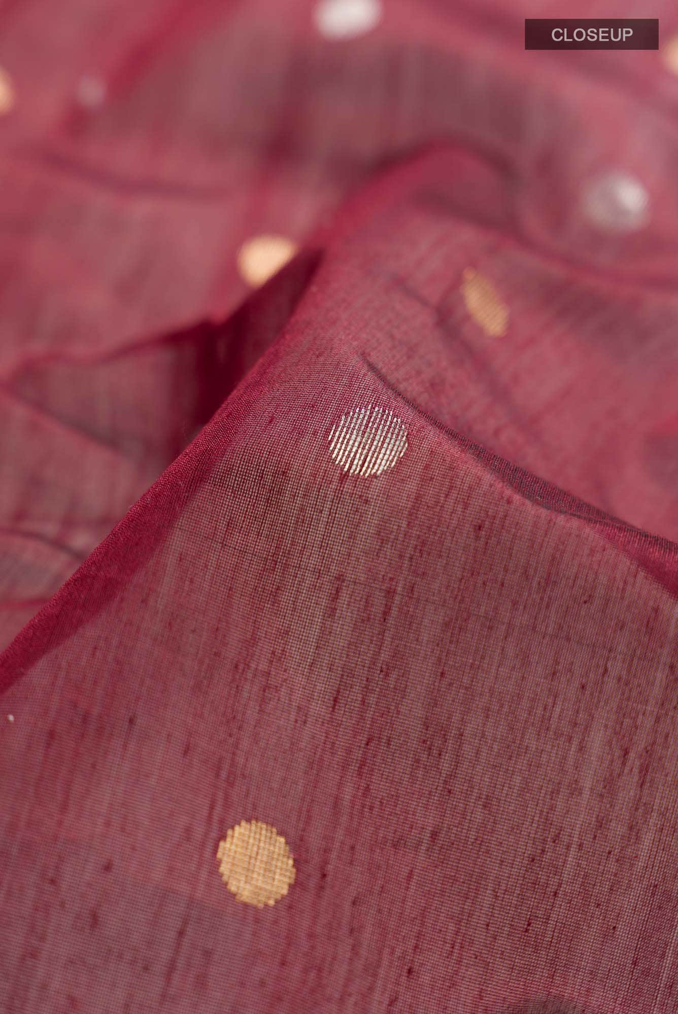Maroon Chanderi Silk Cotton Saree