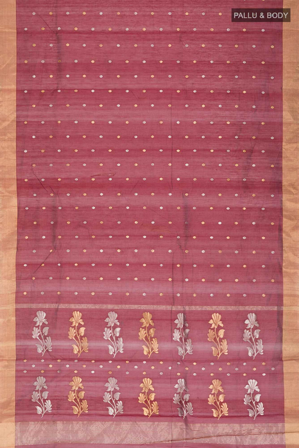 Maroon Chanderi Silk Cotton Saree