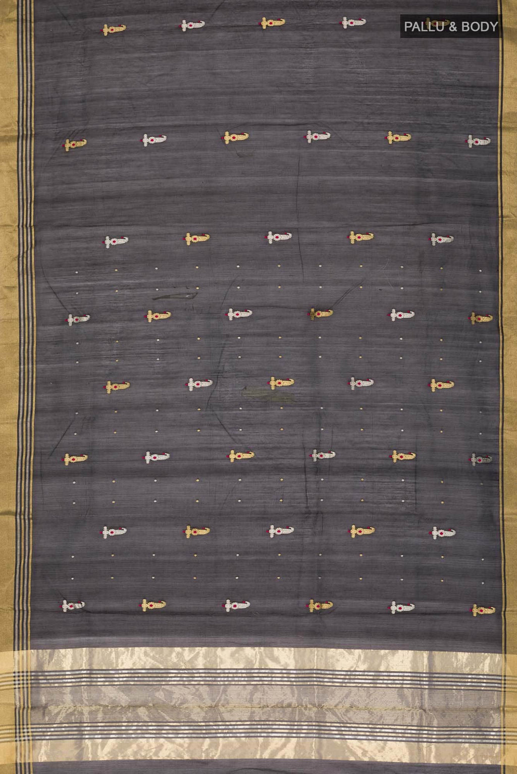 Black Chanderi Silk Cotton Saree