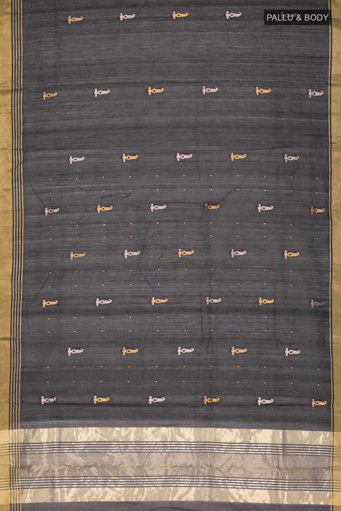 Black Chanderi Silk Cotton Saree