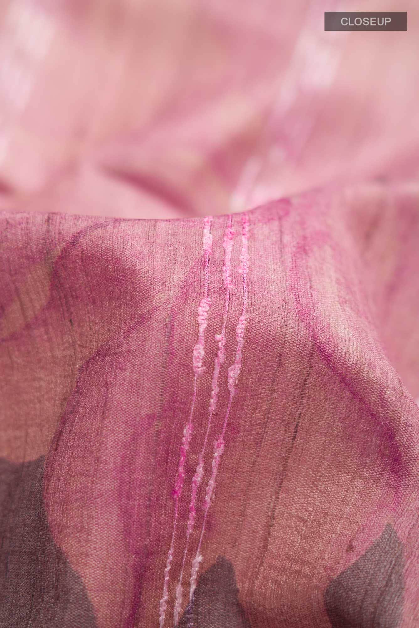 Lavender Bhagalpuri Tussar Silk Saree