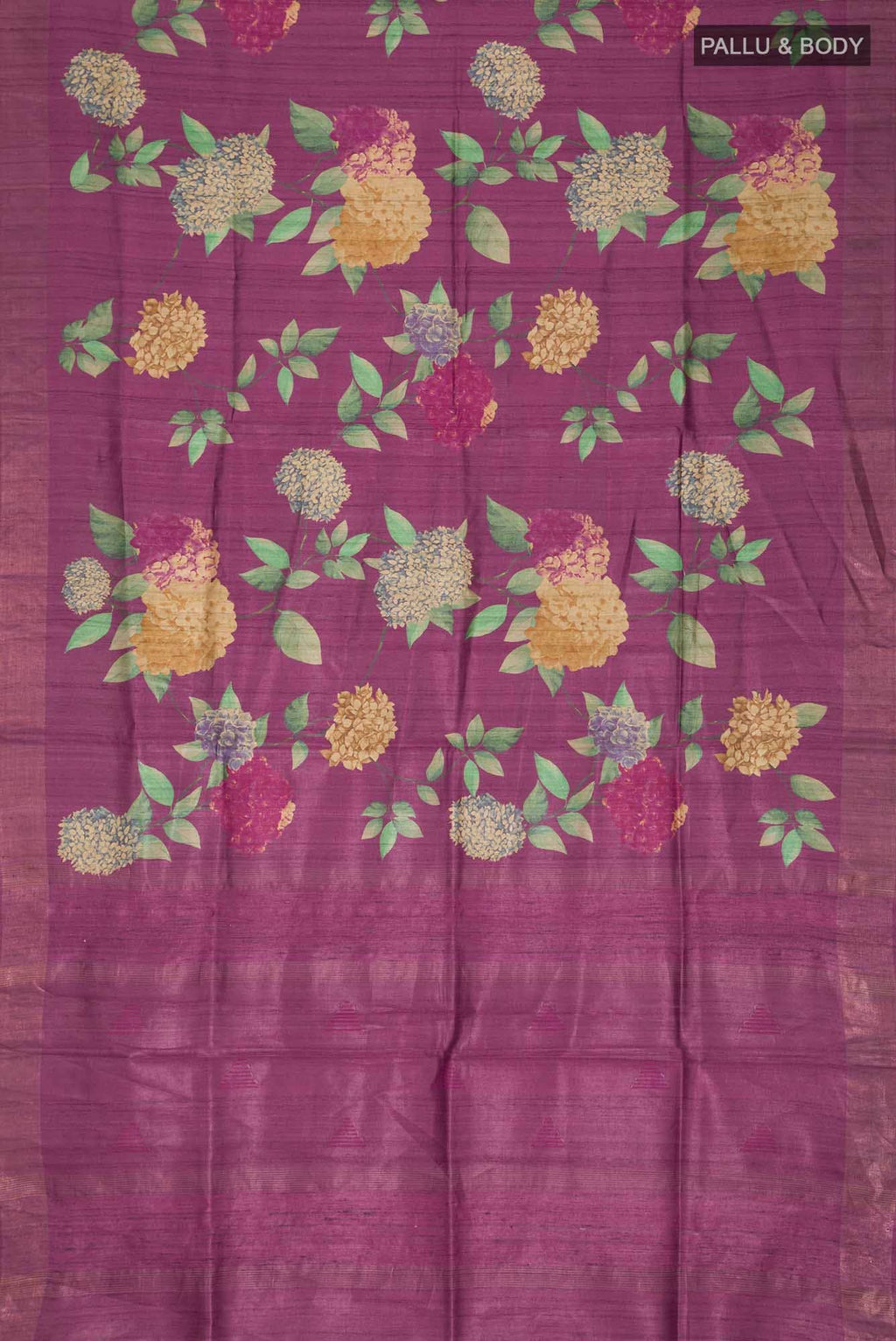 Pink Bhagalpuri Tussar Silk Saree