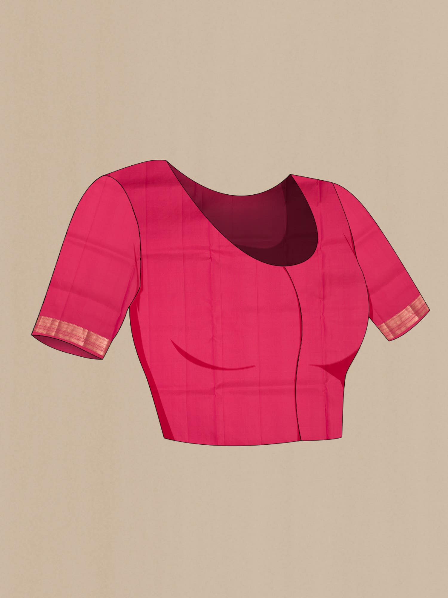Dark Pink Soft Silk Saree